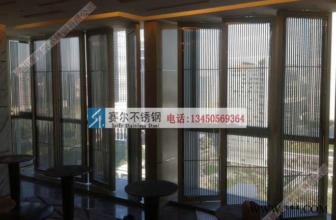 西安不锈钢复古中式焊接工艺屏风、抛光镜面中式万字花格屏风