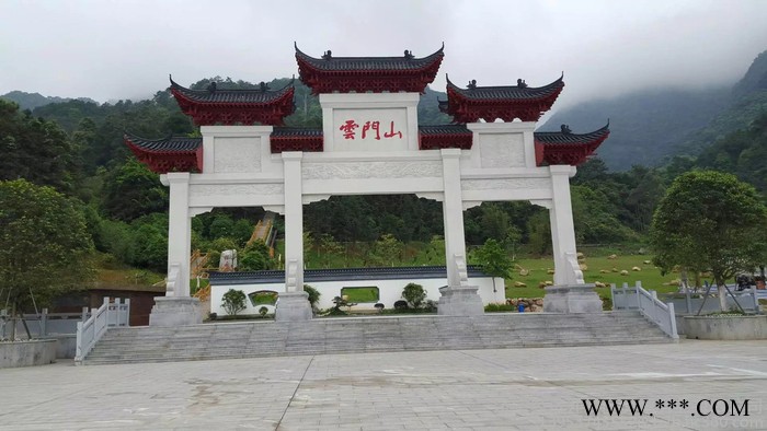 石雕厂家专业制作寺庙山门牌坊 旅游景区石雕牌坊制作 欢迎订购图3