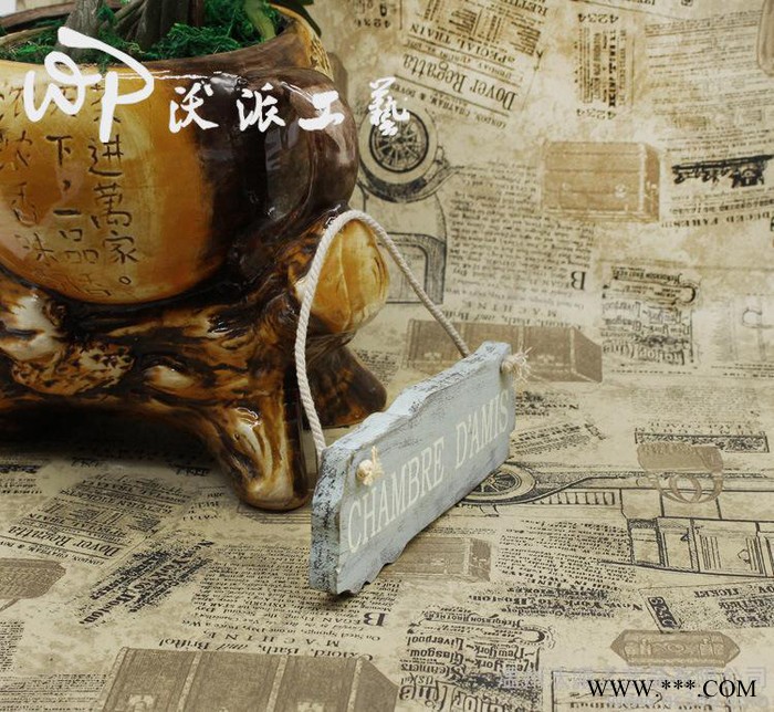 美式风格异形实木挂牌 木质欢迎门牌壁挂指引路牌纯手工喷漆定制图3