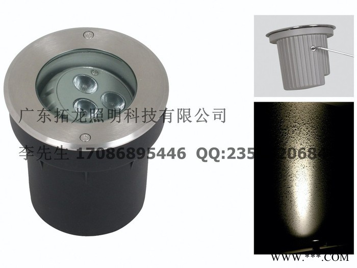 拓龙TL-ATM0301 3W/9W酒店门牌照明可调角度3W转角LED地埋灯 结构防眩光LED地埋灯图3