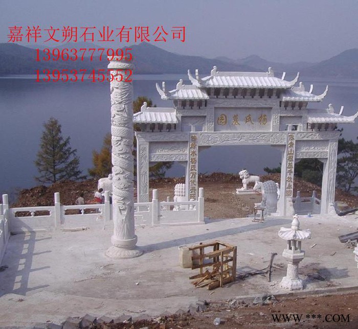 新村五门石牌坊 街口石牌楼 祠庙山门牌坊 墓地石牌坊图3