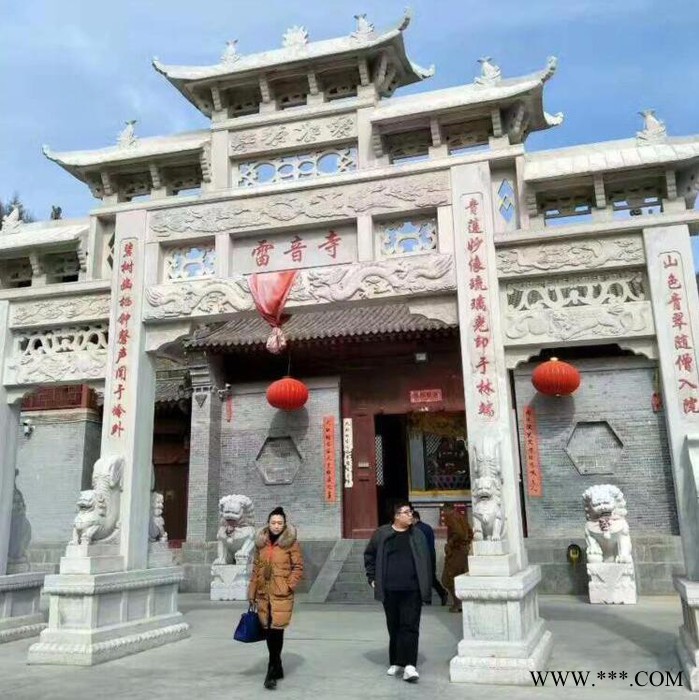 文朔石业供应花岗岩牌坊 景区牌坊  石牌坊 石牌楼 门牌楼 山门图1