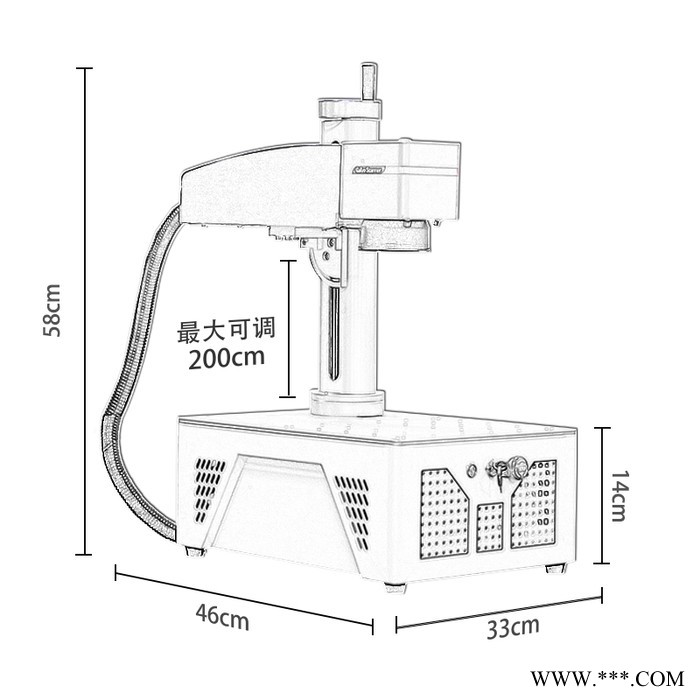 【光谷】桌面一体式光纤激光打标机20瓦金属标牌刻字铭牌雕刻机小型图6