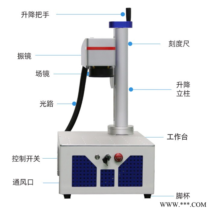 【光谷】桌面一体式光纤激光打标机20瓦金属标牌刻字铭牌雕刻机小型图2
