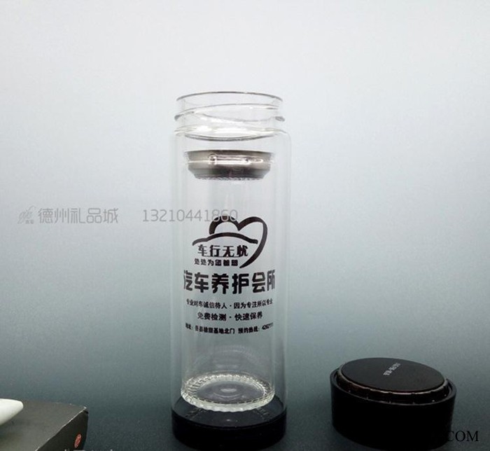 水晶玻璃杯A4  水晶杯 双层玻璃礼品杯 保温玻璃杯图1