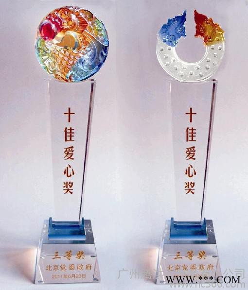 珠海水晶奖杯图片中国好声音奖杯单位年终活动颁奖奖杯奖牌证书礼仪带定做图2