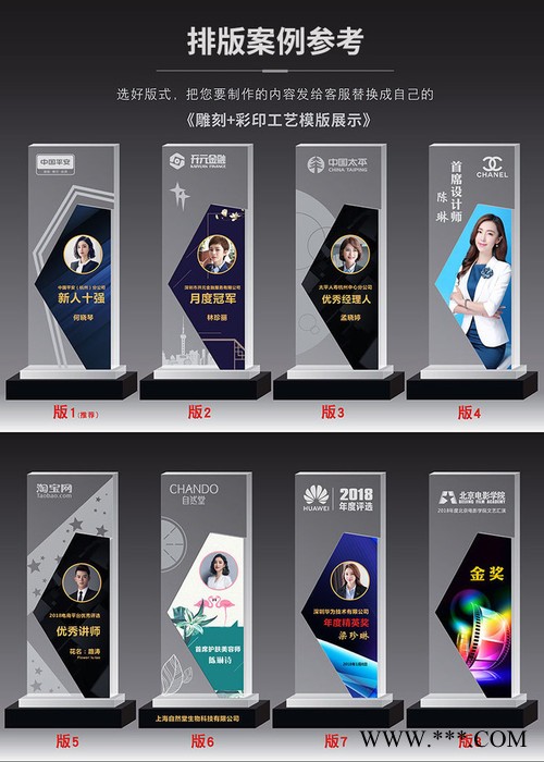 水晶奖杯奖牌定制大拇指五角星篮球赛授权牌制作退伍季纪念品图5