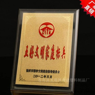 专业定制亚克力工艺品 亚克力精致奖牌 荣誉牌 款式精美