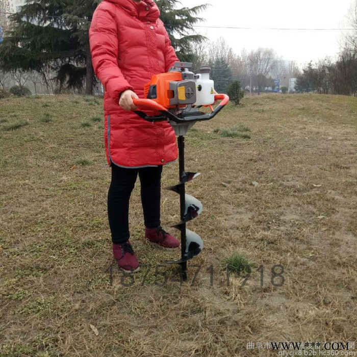 汽油挖坑机 种树打窝机 广告牌立桩机图3