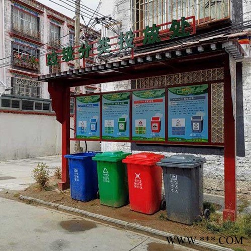 垃圾分类亭_垃圾分类桶_四大分类垃圾桶_垃圾亭_垃圾宣传广告牌_垃圾分类标识图3
