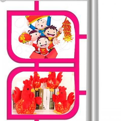 铝合金叶型路灯杆灯箱制作 电杆线广告牌灯箱厂家 厂家批发 定制路灯灯杆灯箱 定做户外新款古典广告灯箱 景区适用