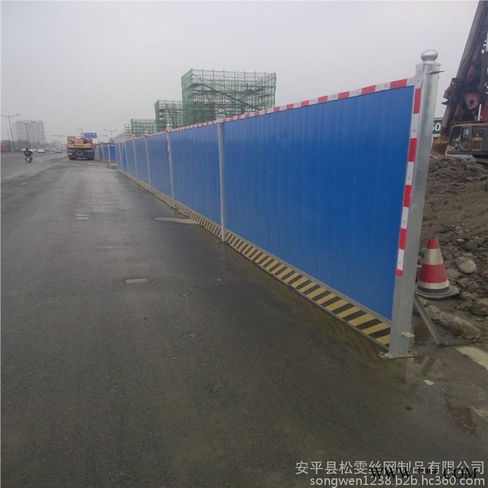 工地彩钢围挡 彩钢围挡批发 pvc彩钢围挡 彩钢围挡厂家 松雯护栏制品 品质保证图7