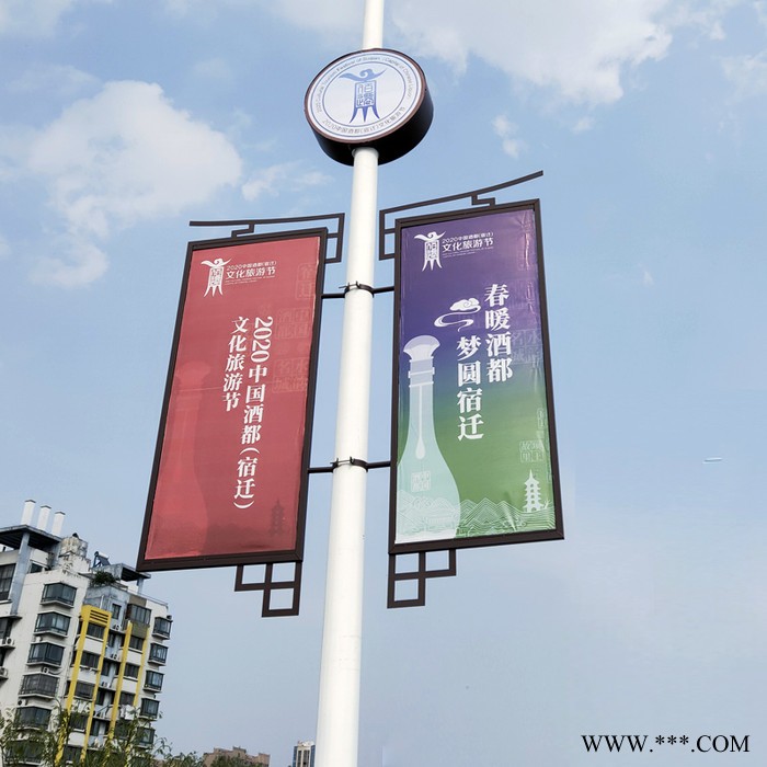 大朗DL588灯杆道旗广告牌灯杆道旗灯箱太阳能供电画面发光厂家售后服务在身边图8