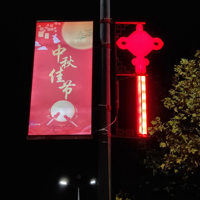 大朗DL588灯杆道旗广告牌灯杆道旗灯箱太阳能供电画面发光厂家售后服务在身边图5