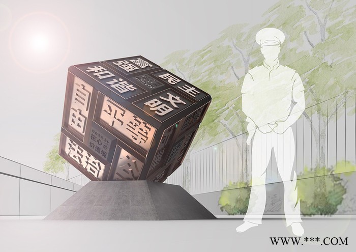 成都标识厂家制作各类金属造型广告牌房地产商场广场金属造型景观图2