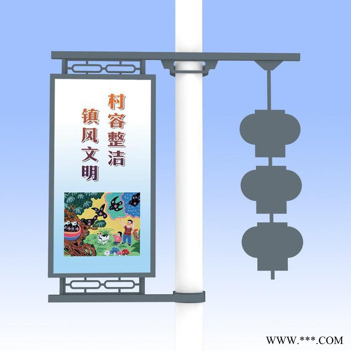 大朗定制D222灯杆灯箱道旗路灯杆广告牌太阳能供电双画面图6