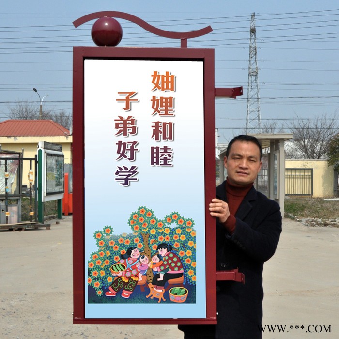 灯杆道旗灯杆广告牌中国结灯杆灯箱发光灯杆灯箱图4