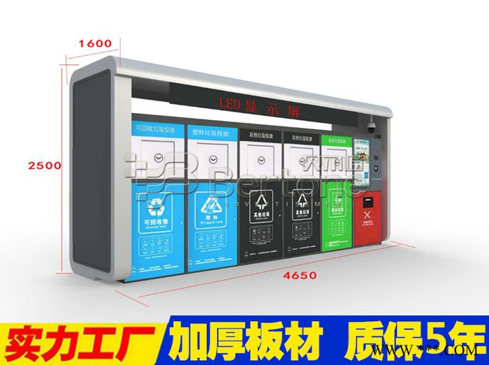 定制户外垃圾分类亭垃圾桶不锈钢宣传栏创意回收分类垃圾亭广告牌成品垃圾房 垃圾收集屋厂家图6