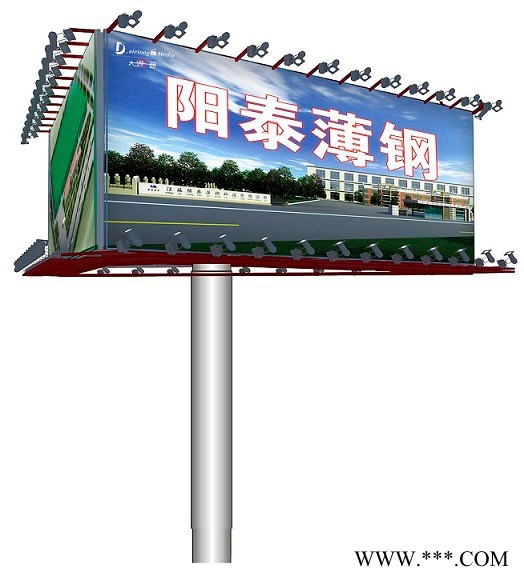 供应多种形状T型广告牌 三面翻广告牌 高炮图3