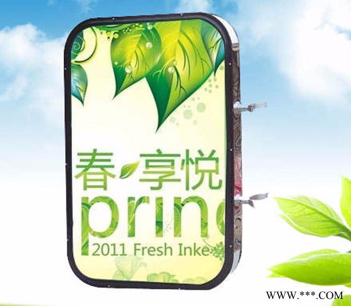 直销可定制 路杆灯箱 拉布灯箱边框 灯杆灯箱 广告灯箱 供应圆角长方形路灯灯杆灯箱 电线杆路边广告牌美观大气户外图3