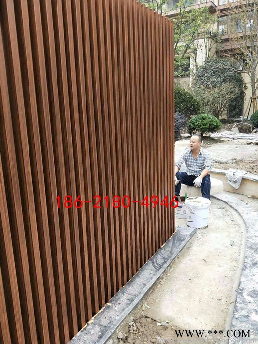 莫艺长沙仿木纹漆施工 金属木纹漆施工 镀锌管木纹漆护栏 广告牌木纹漆图8
