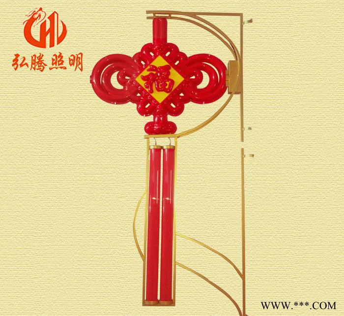 户外亮化亚克力led灯笼中国结灯 定制中国结灯箱广告牌路灯杆造型