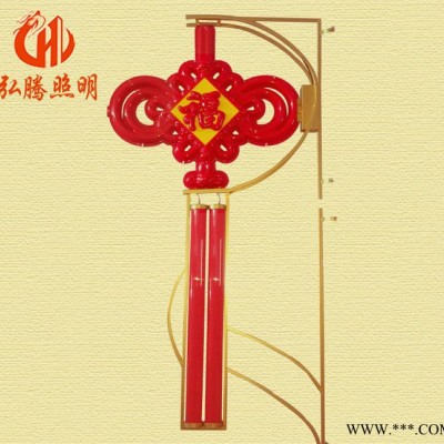 户外亮化亚克力led灯笼中国结灯 定制中国结灯箱广告牌路灯杆造型