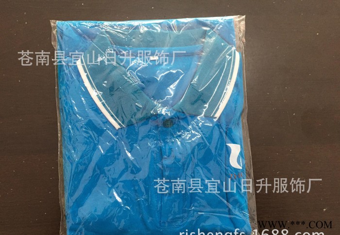 定制翻领汗衫 黑色翻领拼贴拼接t恤 定做涤棉广告衫文化衫图3