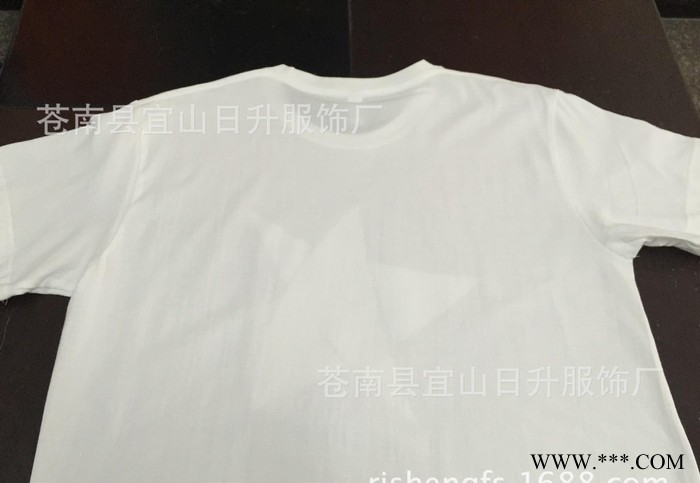 男士白色短袖热转印短袖印花t恤广告衫文化衫等定制图2