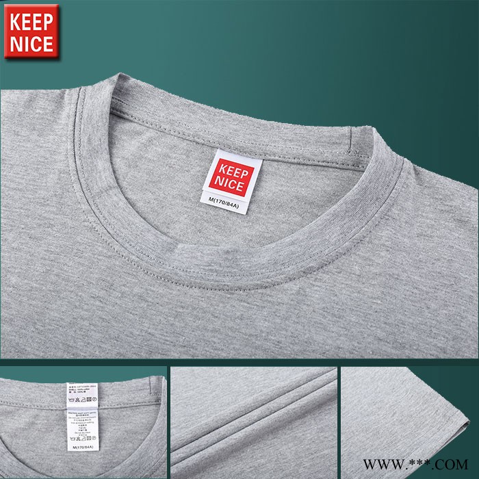 上海猛犸服饰T恤衫定做厂家KEEPNICE品牌男女长短袖订制纯色汗衫广告衫文化衫印字LOGO烫画刺绣印花企业团队活动定制图4