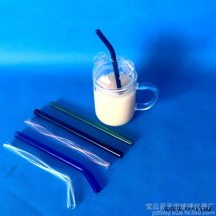 [吸管促销价]玻璃吸管果汁杯吸管彩色玻璃饮料吸管奶茶杯子塑料杯子图4