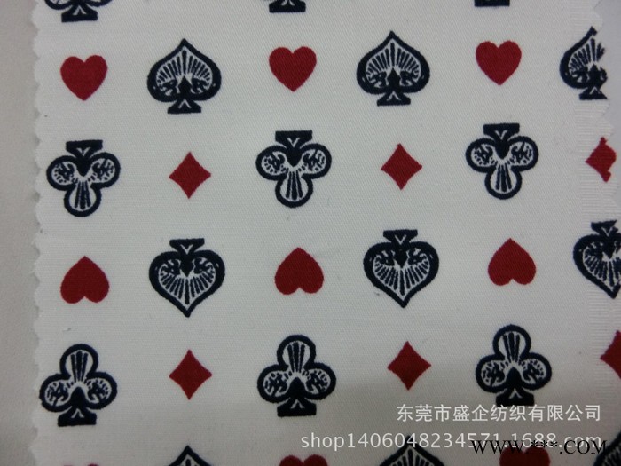 SQ159# 直销 全棉扑克牌花型 时尚服装全棉印花布 裤装图3