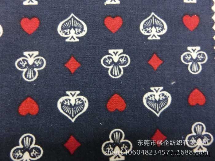 SQ159# 直销 全棉扑克牌花型 时尚服装全棉印花布 裤装图2