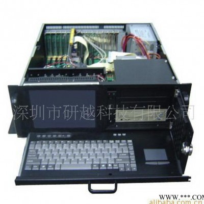 研越  IWS-4086 4U一体化工作站 8”带键盘抽屉 支持14槽  工控机 工业电脑 工控电脑