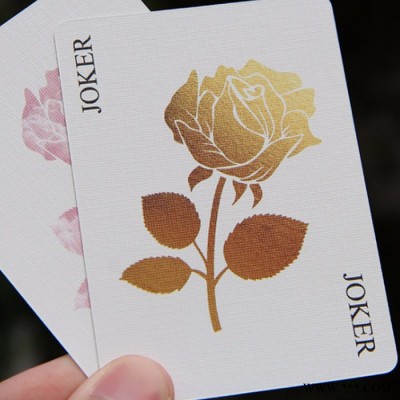 进口黑芯纸烫玫瑰金神秘花园扑克牌现货广告小礼品定制