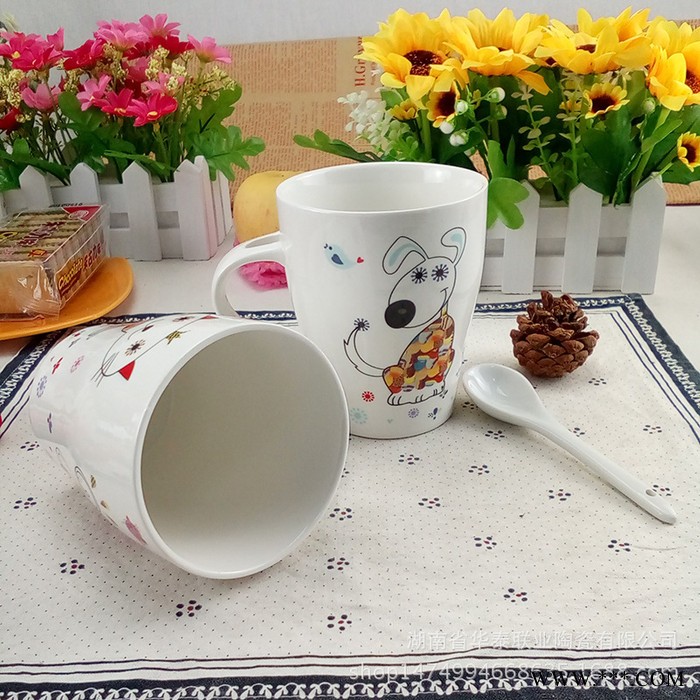 创意卡通陶瓷杯子定制 可爱动物杯子 咖啡杯 早餐杯 直销图2