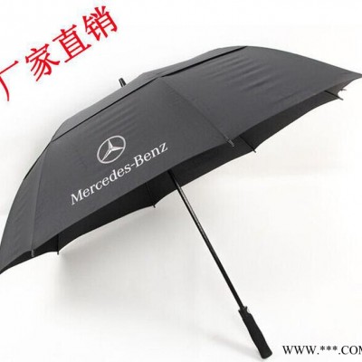 创意广告伞，奥迪 高尔夫伞，黑色商务伞，双层防风直杆伞