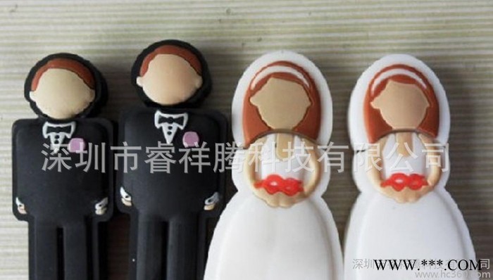深圳U盘厂婚庆礼品U盘 赠品U盘 可爱卡通人U盘 U盘开模外壳图2