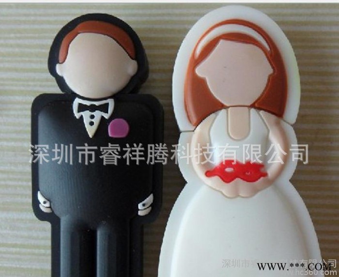 深圳U盘厂婚庆礼品U盘 赠品U盘 可爱卡通人U盘 U盘开模外壳图3
