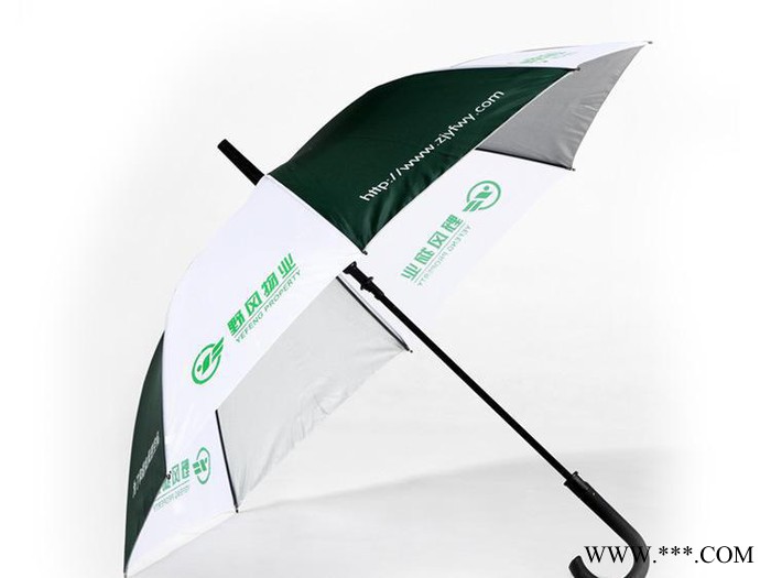 直杆伞 男士广告伞 直柄自动超大银胶雨伞 广告礼品雨伞定制图1