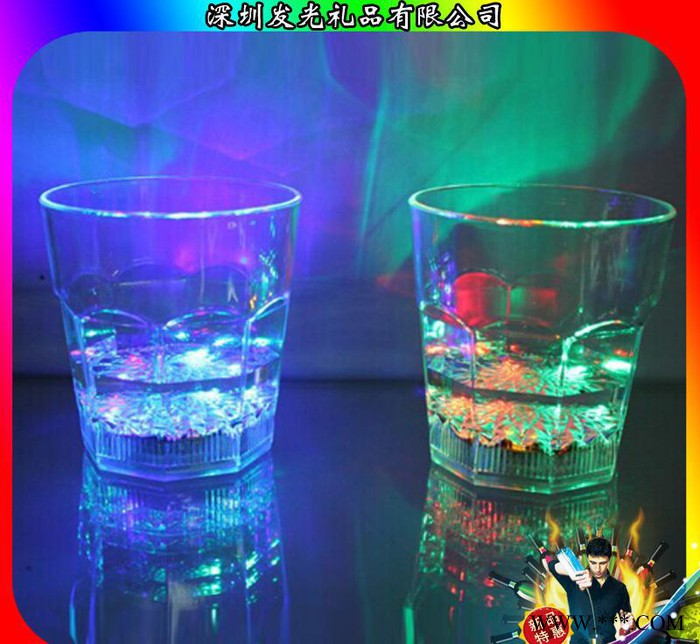 酒吧专用发光感应杯子 八角杯/发光杯/啤酒杯 上海制造图2