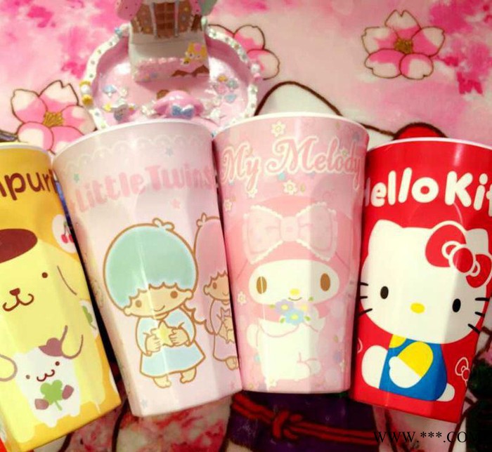 日单hellokitty 双子星美乐蒂 布丁狗杯子 美耐皿密图2
