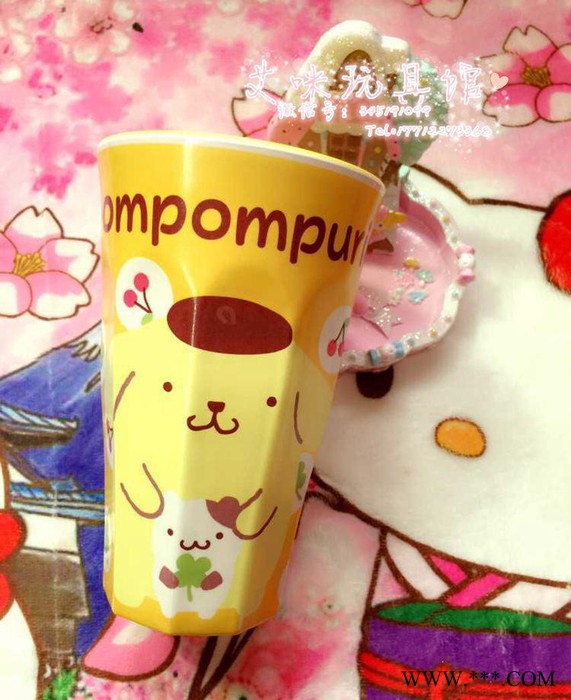 日单hellokitty 双子星美乐蒂 布丁狗杯子 美耐皿密图3