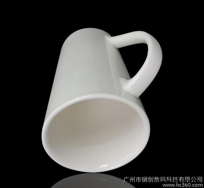 热转印锥形杯子  白杯 手把手陶瓷锥形杯子 空白 直销图2