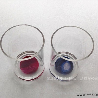 直销 有机玻璃圆形杯 透明收纳杯 亚克力杯子 压克力工艺制品