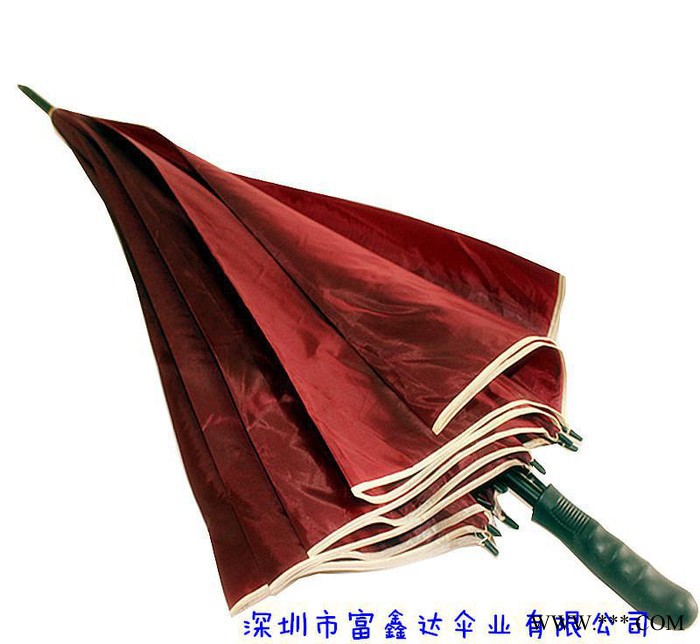 直销23寸直杆伞三指防滑手柄素色布广告伞 晴雨两用礼品伞图3