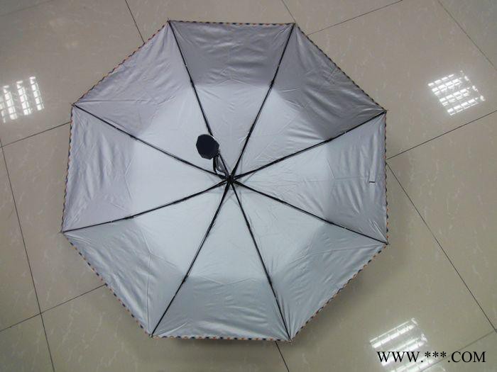 雨伞订做，【广告伞】供应创意尼龙自动广告伞 广告伞厂家批发三折广告伞