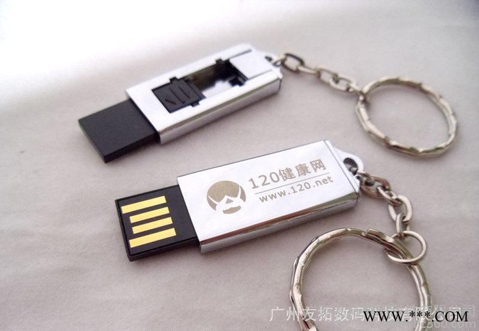 广州U盘工厂，金属迷你推拉U盘，mini USB, 可开17图2