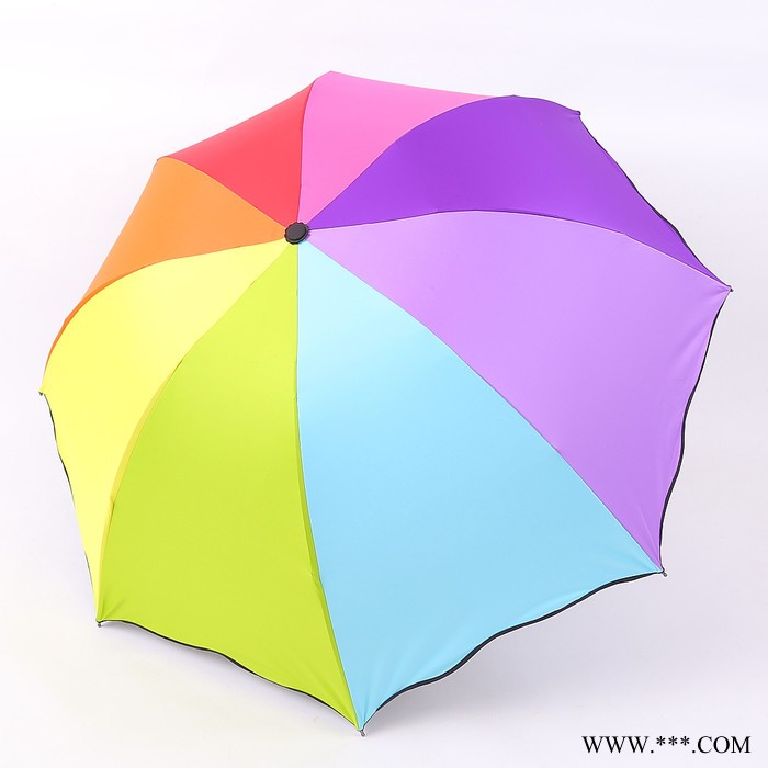 梦姿雨 遇水开花黑胶折叠伞可印刷logo印字定制广告伞礼品伞图3