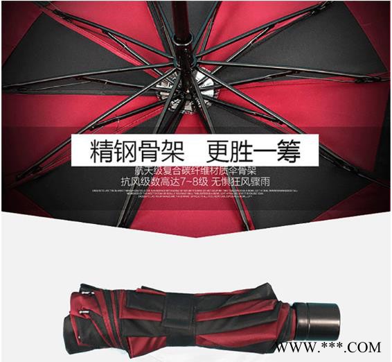 文竹广告伞三折雨伞晴雨伞精钢骨架雨伞印字雨伞图6
